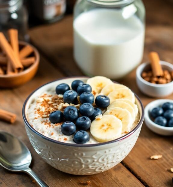 almond milk cinnamon oats