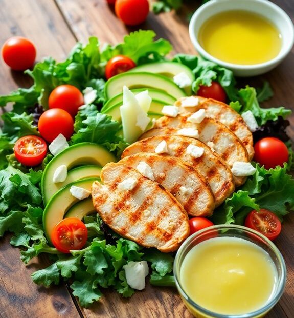 avocado lemon grilled chicken salad