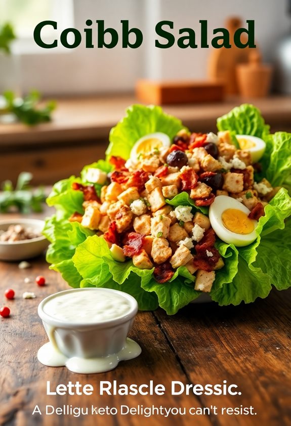 cobb salad with dressing