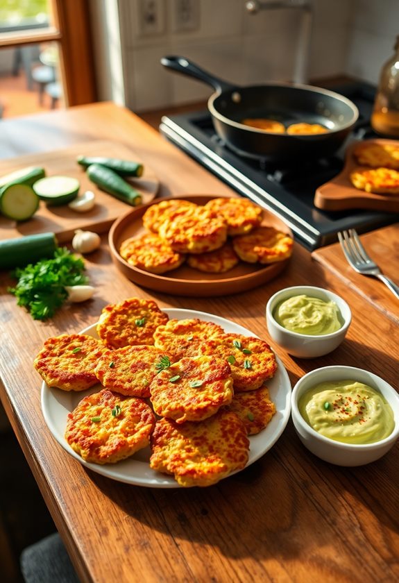 crispy zucchini vegetable patties