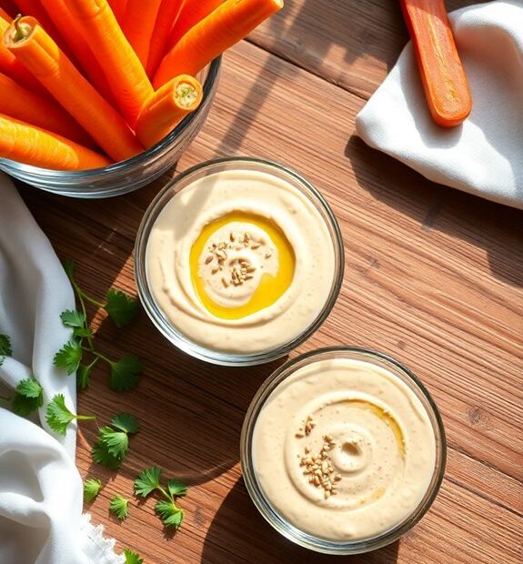 crunchy carrots creamy tahini