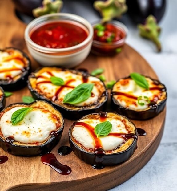 delicious eggplant pizza snacks