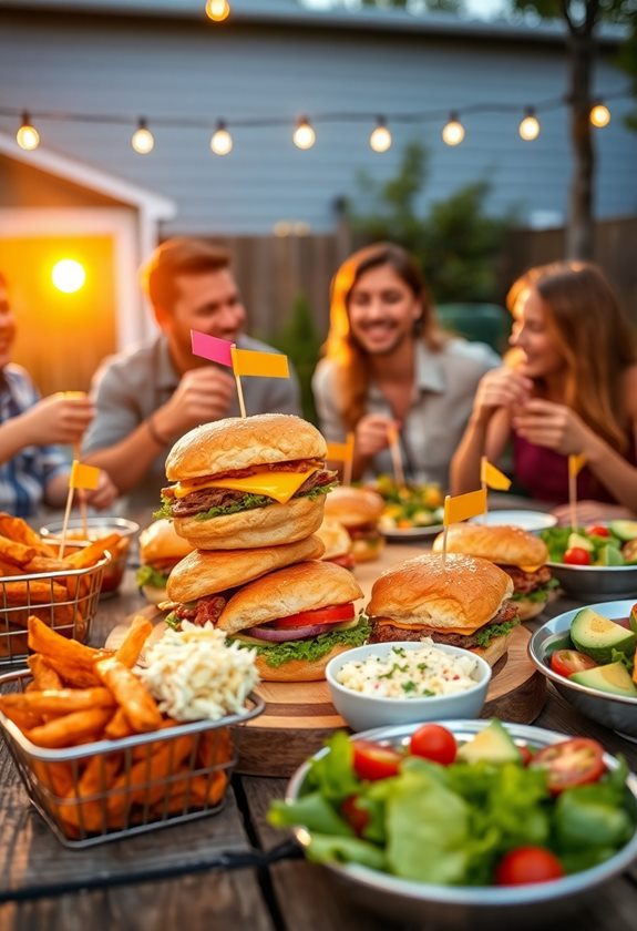 delicious mini burgers served