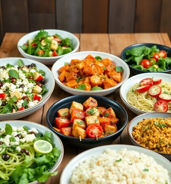 diverse low carb meal ideas