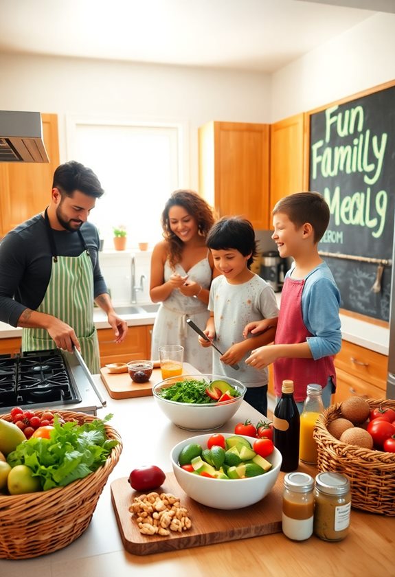 enjoy cooking together family