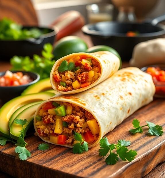 freezable keto breakfast burritos