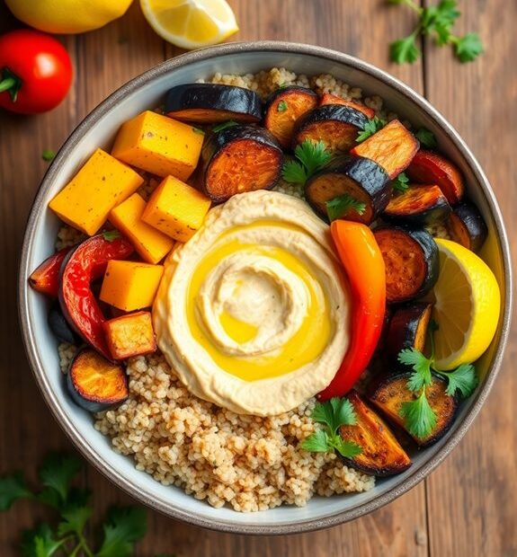 healthy quinoa vegetable bowl