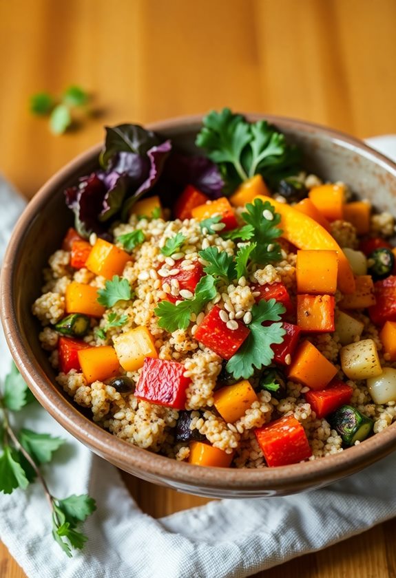 healthy quinoa vegetable bowls