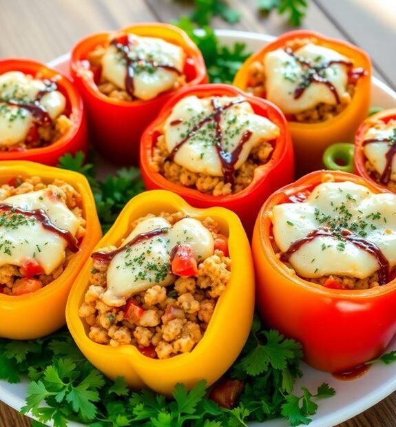 healthy turkey stuffed peppers