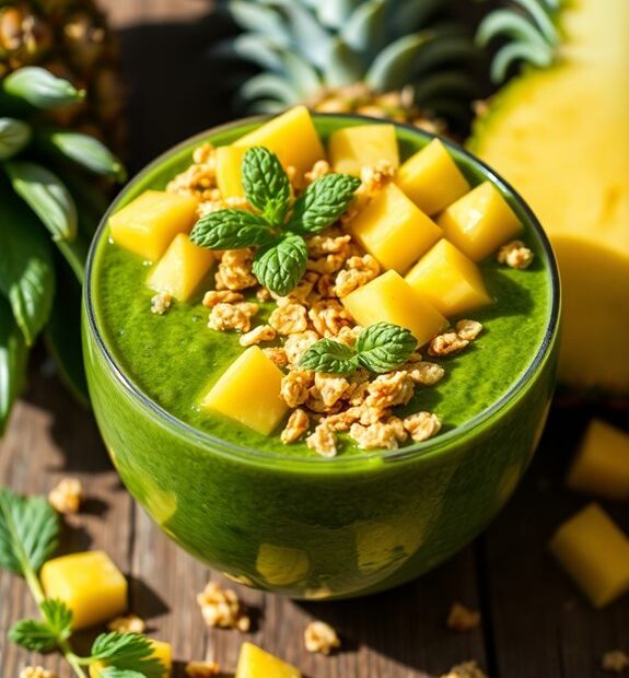 kale pineapple protein smoothie