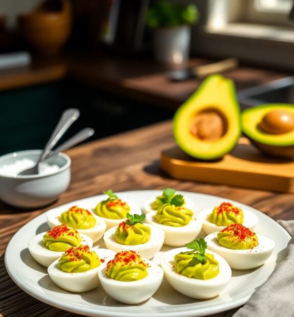 keto avocado deviled eggs