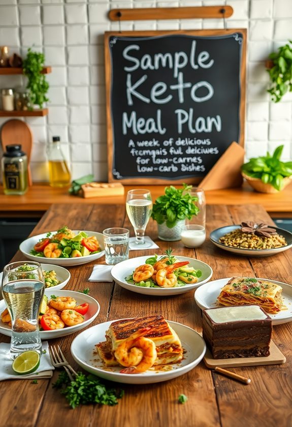 keto diet weekly menu