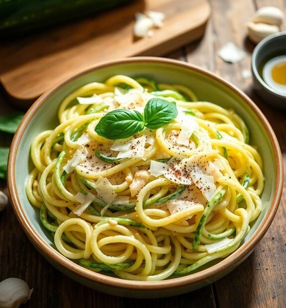 keto zucchini noodle alfredo