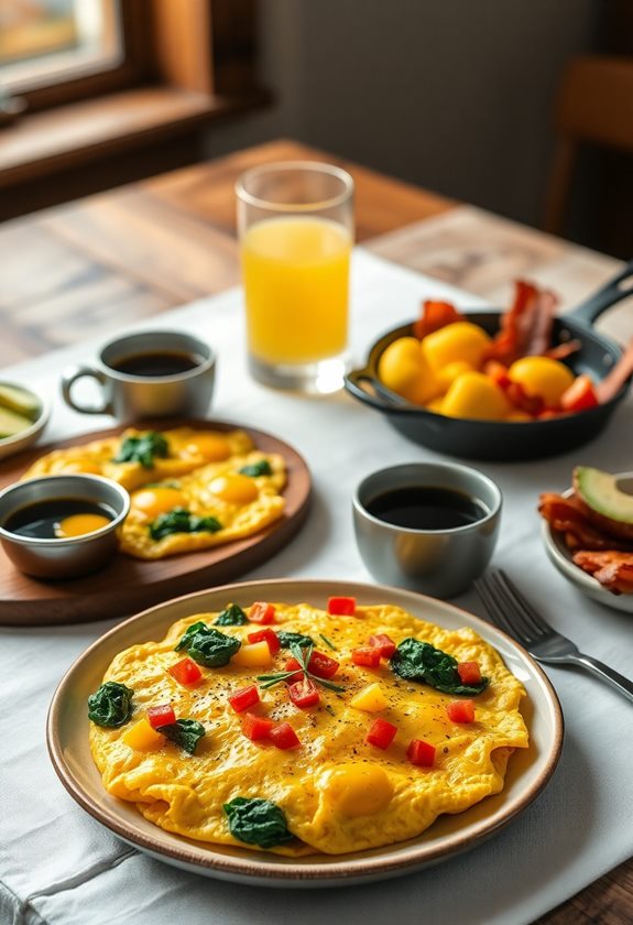 light and airy omelets