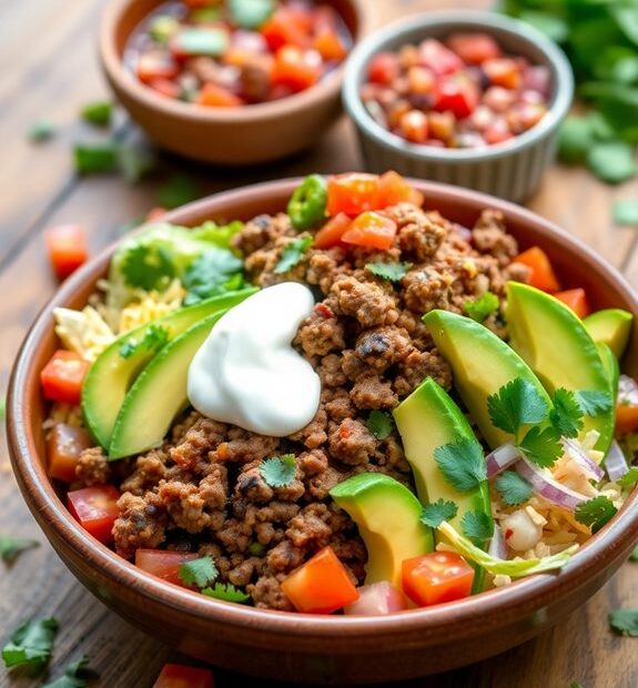 low carb mexican taco bowls