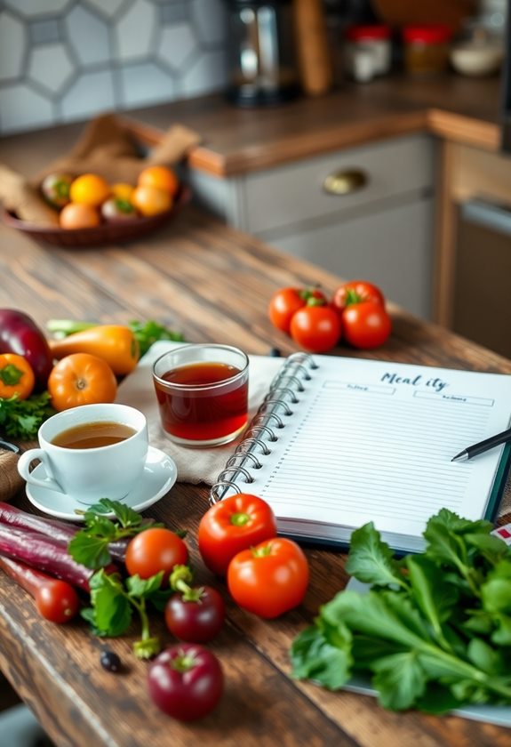 meal planning notebook selection