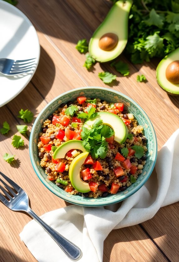 nutritious quinoa bean dish