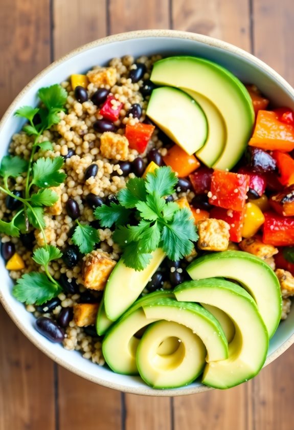 nutritious quinoa bean dish