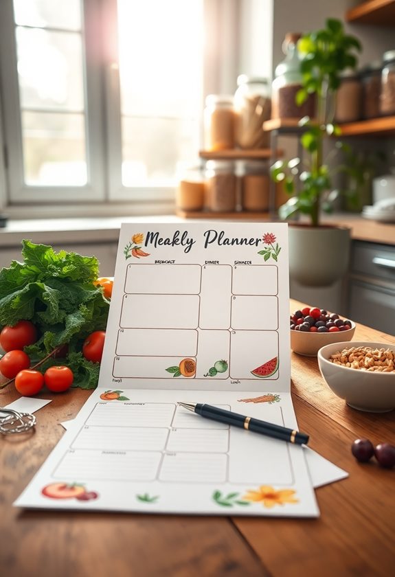 organized weekly meal planning