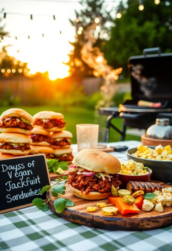 plant based bbq jackfruit sandwiches