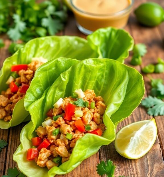 savory thai chicken wraps