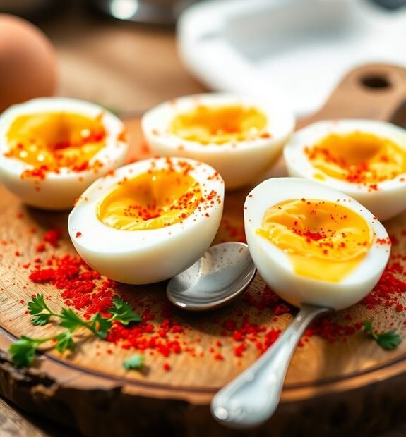 spiced hard boiled eggs