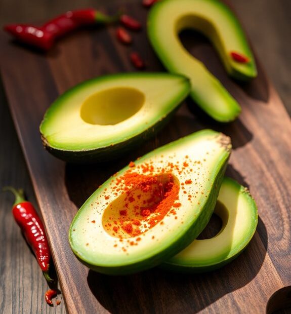 spicy avocado chili snack