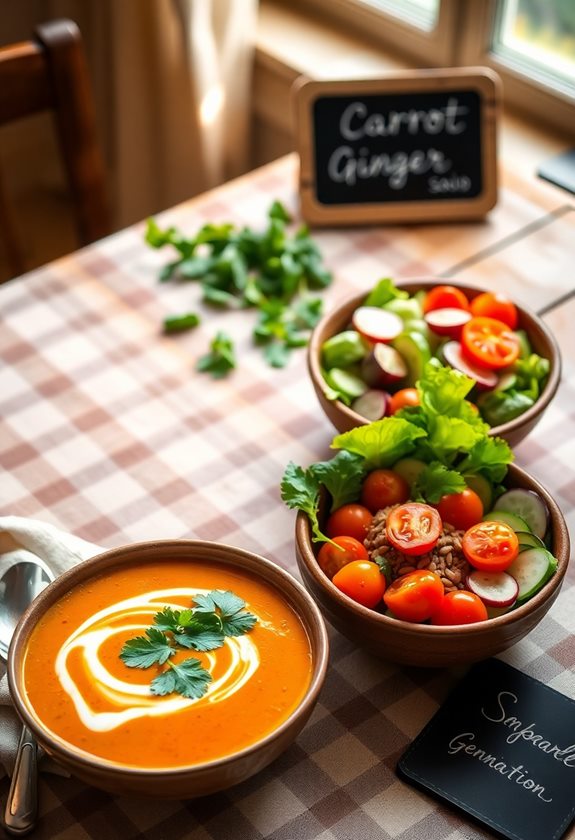 warm soup salad duo