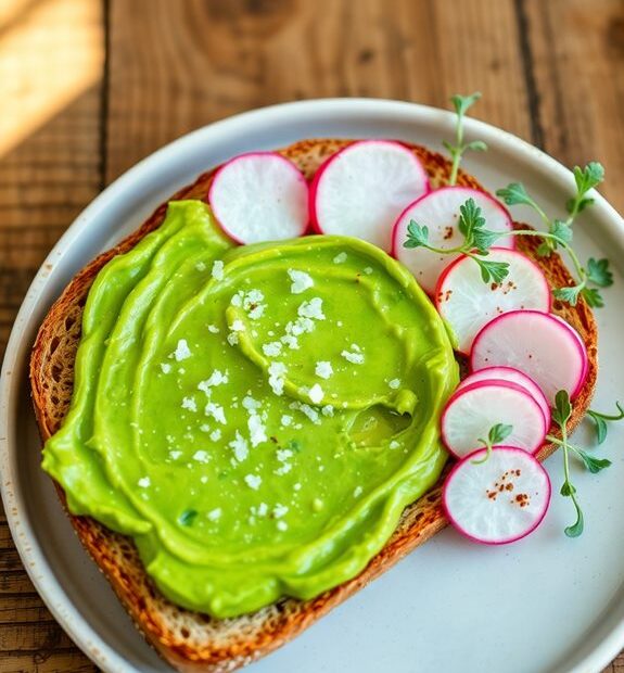 whole grain avocado toast